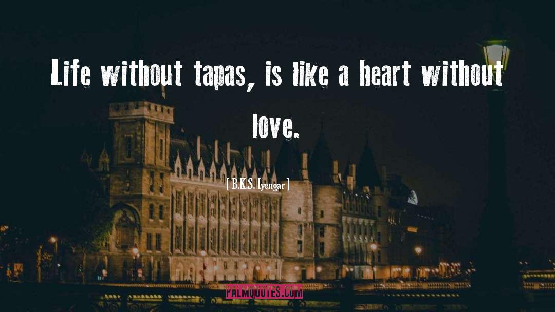 B.K.S. Iyengar Quotes: Life without tapas, is like