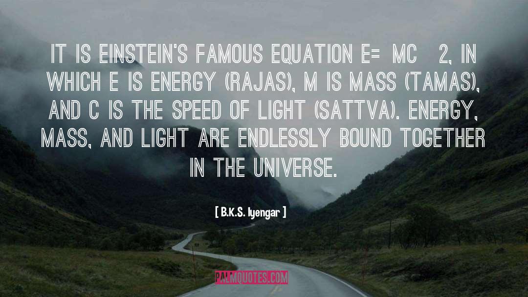 B.K.S. Iyengar Quotes: It is Einstein's famous equation