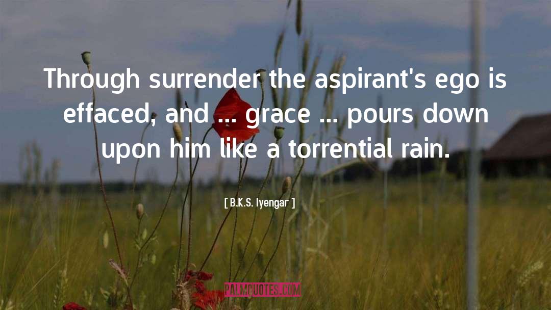 B.K.S. Iyengar Quotes: Through surrender the aspirant's ego