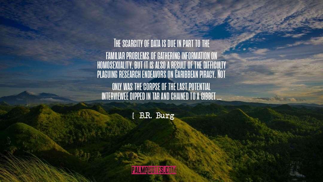 B.R. Burg Quotes: The scarcity of data is