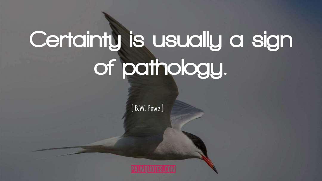 B.W. Powe Quotes: Certainty is usually a sign