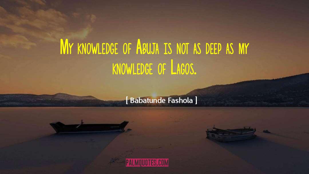 Babatunde Fashola Quotes: My knowledge of Abuja is