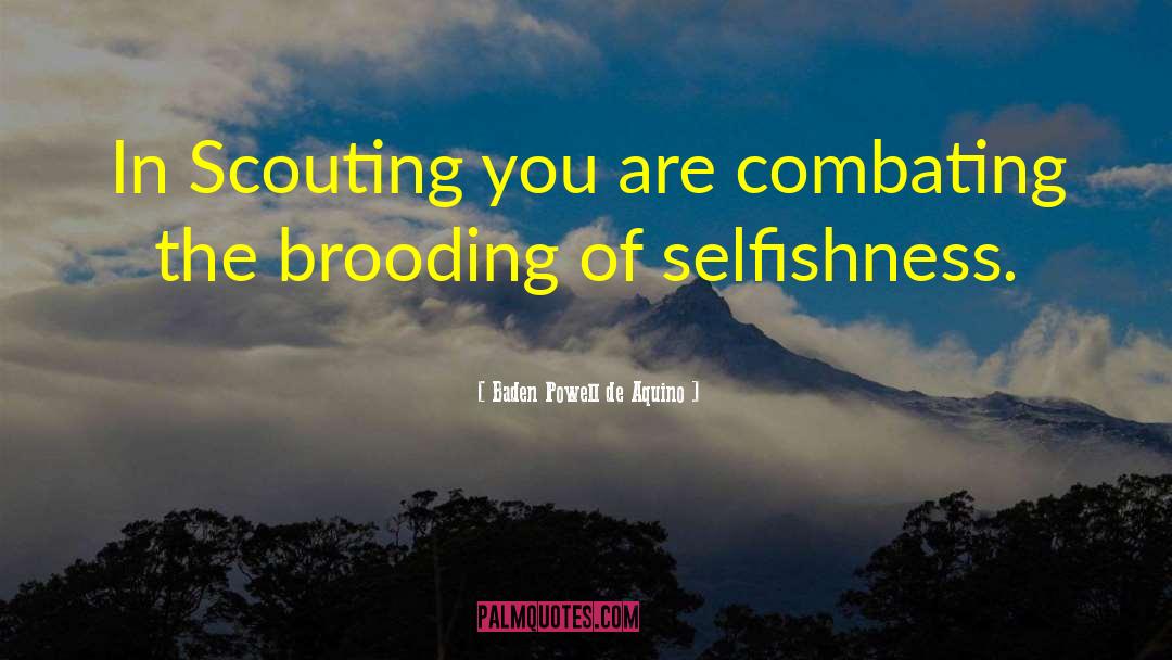 Baden Powell De Aquino Quotes: In Scouting you are combating