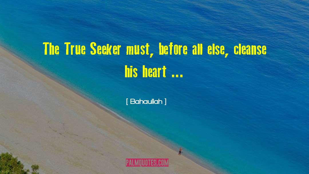 Bahaullah Quotes: The True Seeker must, before