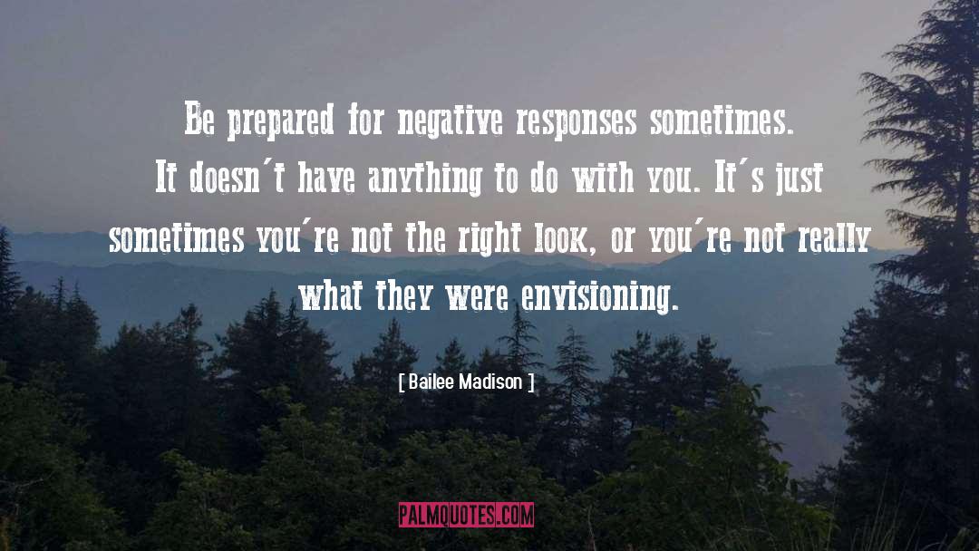 Bailee Madison Quotes: Be prepared for negative responses