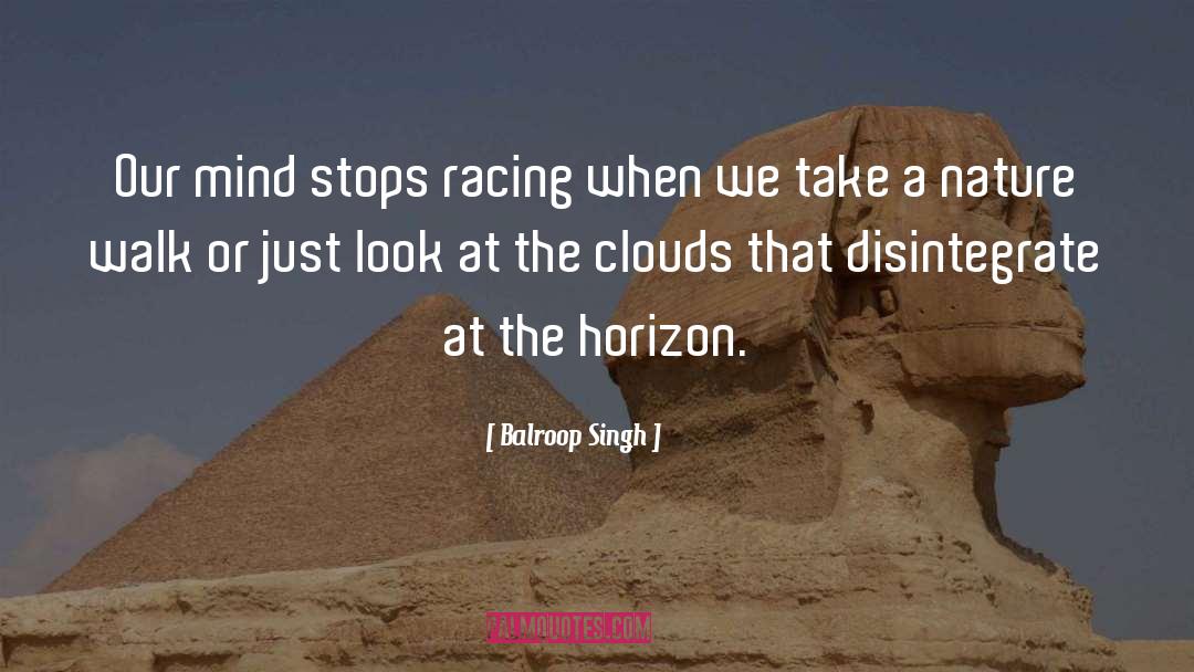 Balroop Singh Quotes: Our mind stops racing when