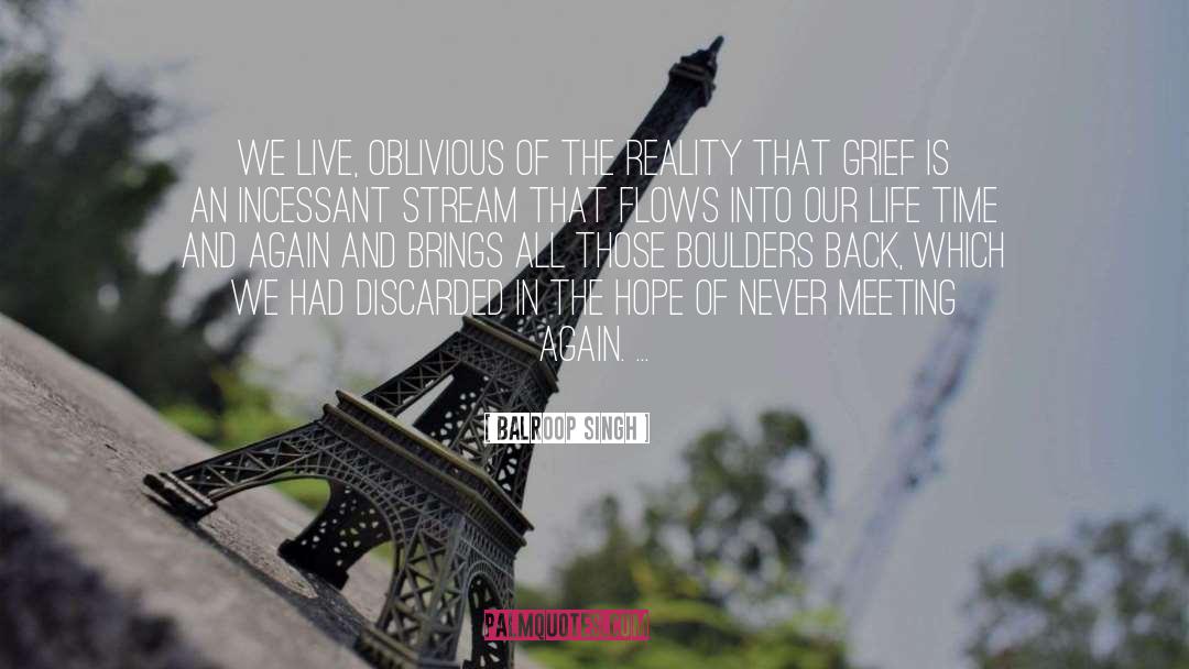 Balroop Singh Quotes: We live, oblivious of the