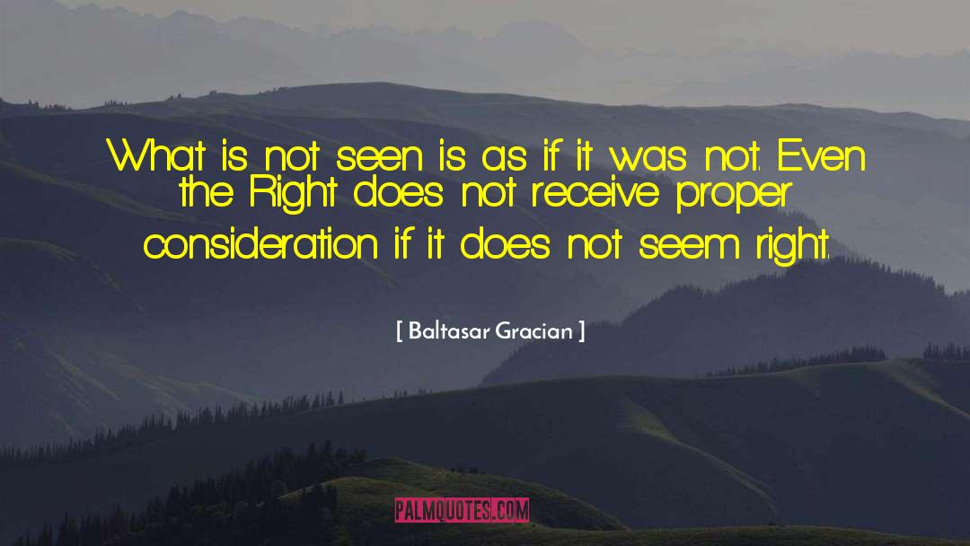 Baltasar Gracian Quotes: What is not seen is