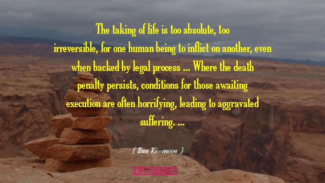 Ban Ki-moon Quotes: The taking of life is