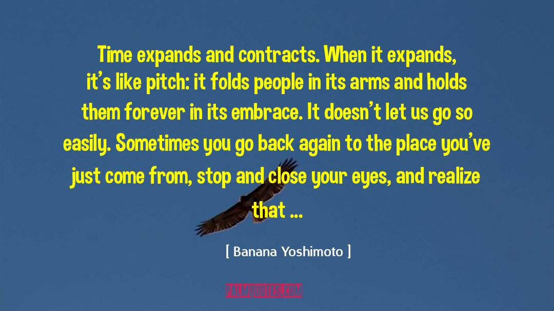 Banana Yoshimoto Quotes: Time expands and contracts. When