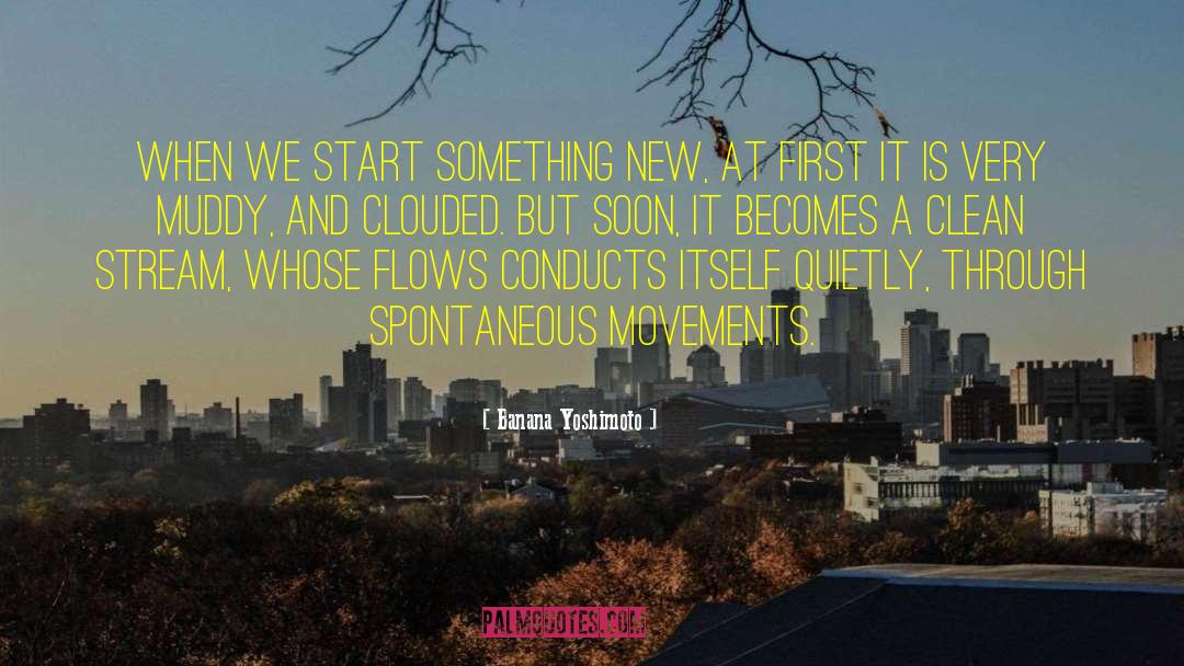 Banana Yoshimoto Quotes: When we start something new,