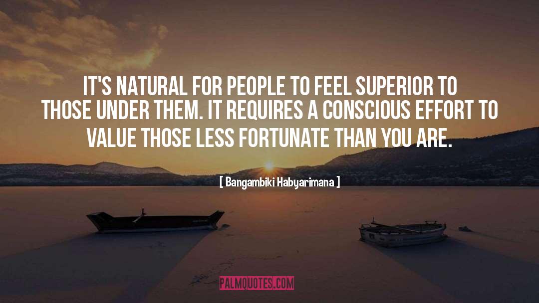 Bangambiki Habyarimana Quotes: It's natural for people to