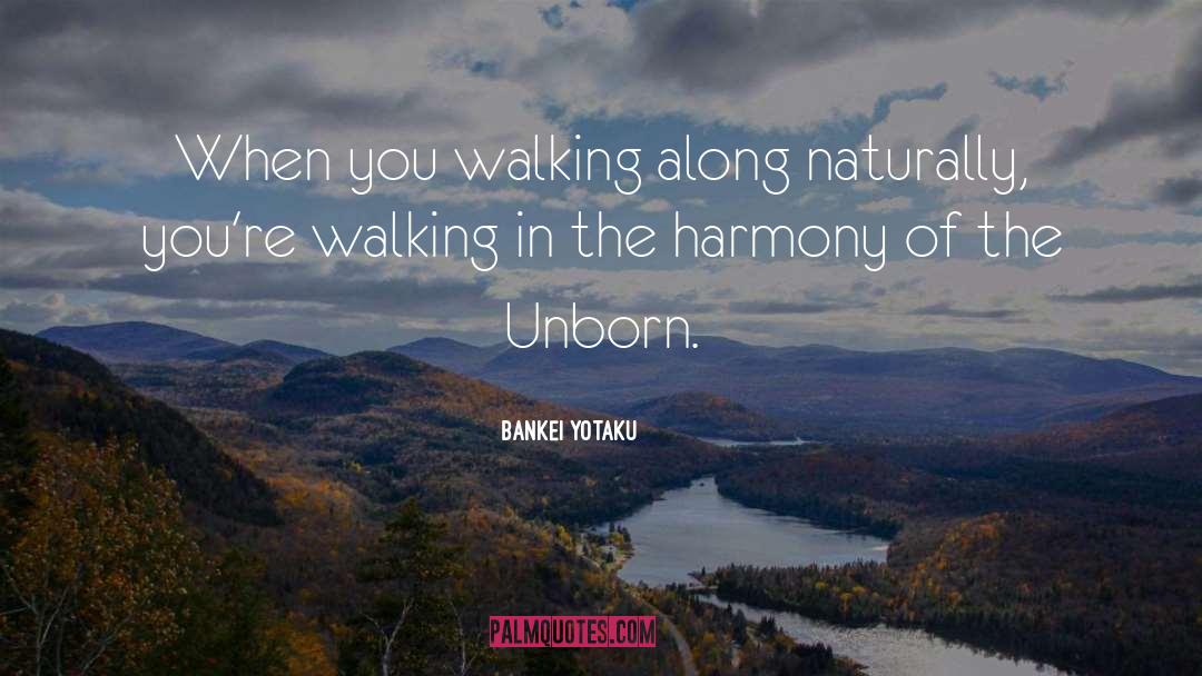 Bankei Yotaku Quotes: When you walking along naturally,
