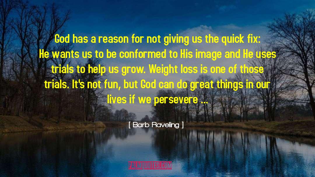 Barb Raveling Quotes: God has a reason for