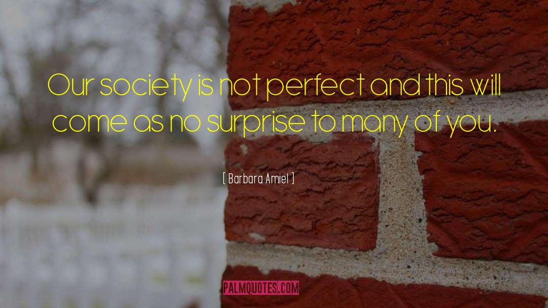 Barbara Amiel Quotes: Our society is not perfect