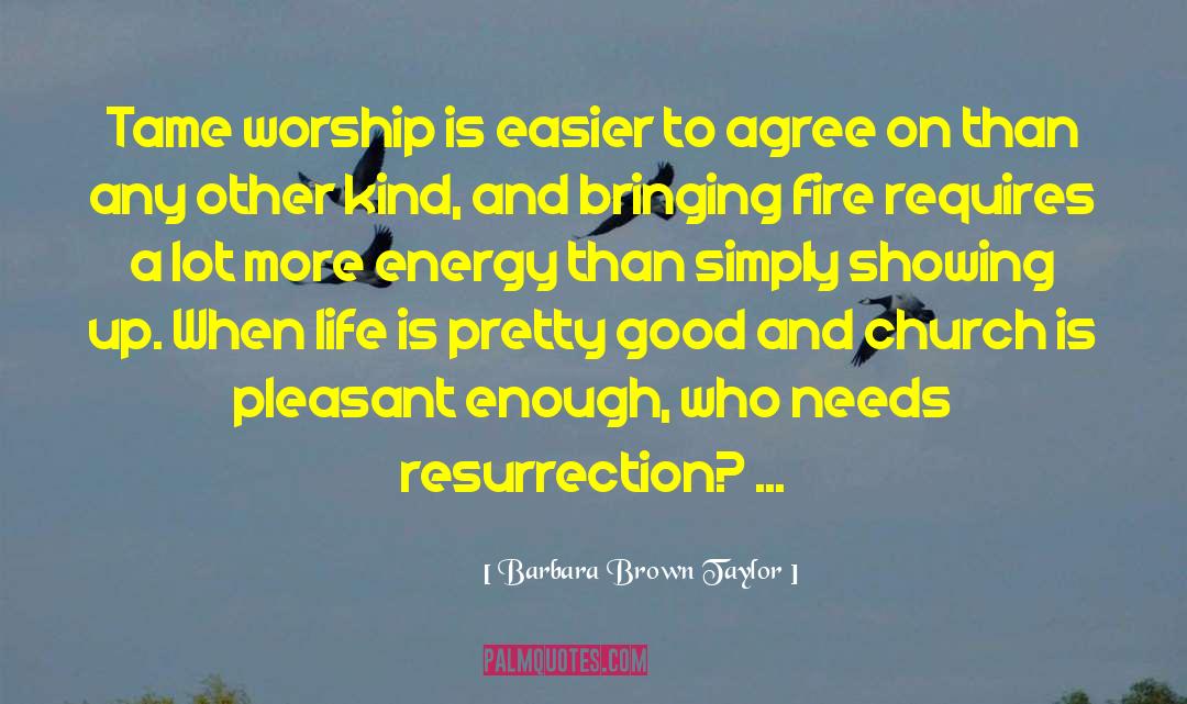 Barbara Brown Taylor Quotes: Tame worship is easier to