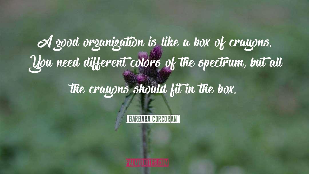 Barbara Corcoran Quotes: A good organization is like