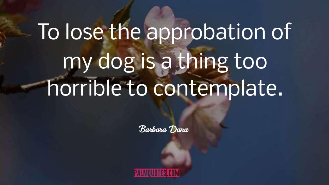 Barbara Dana Quotes: To lose the approbation of