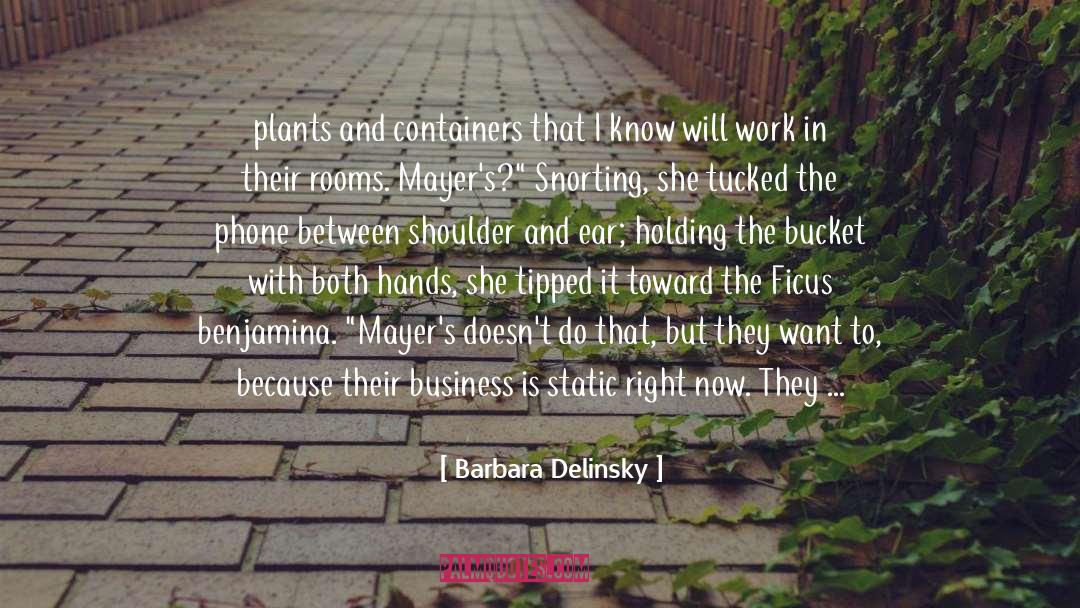 Barbara Delinsky Quotes: plants and containers that I