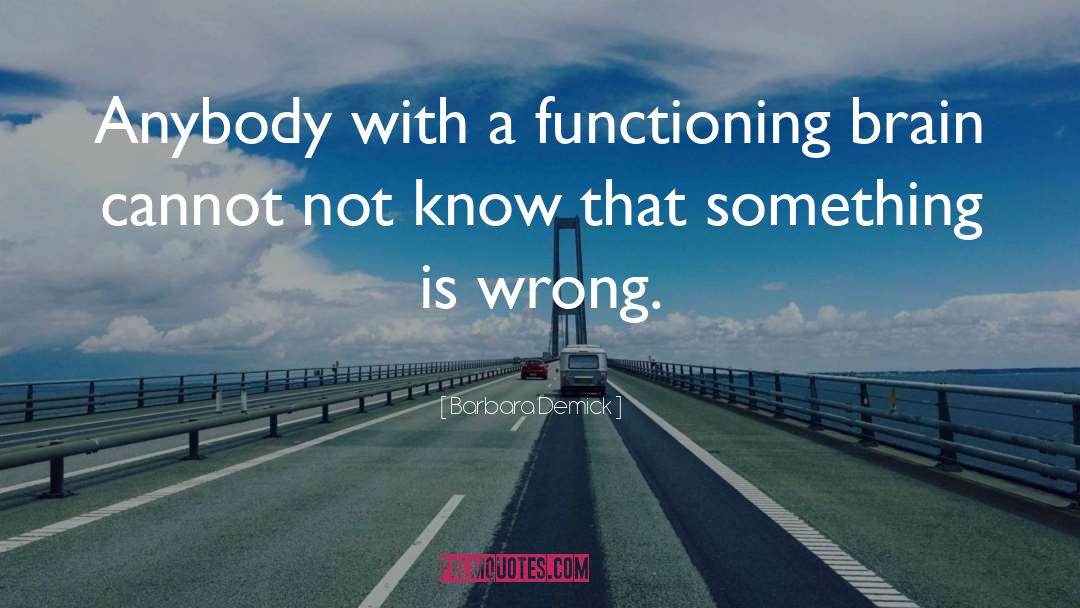 Barbara Demick Quotes: Anybody with a functioning brain