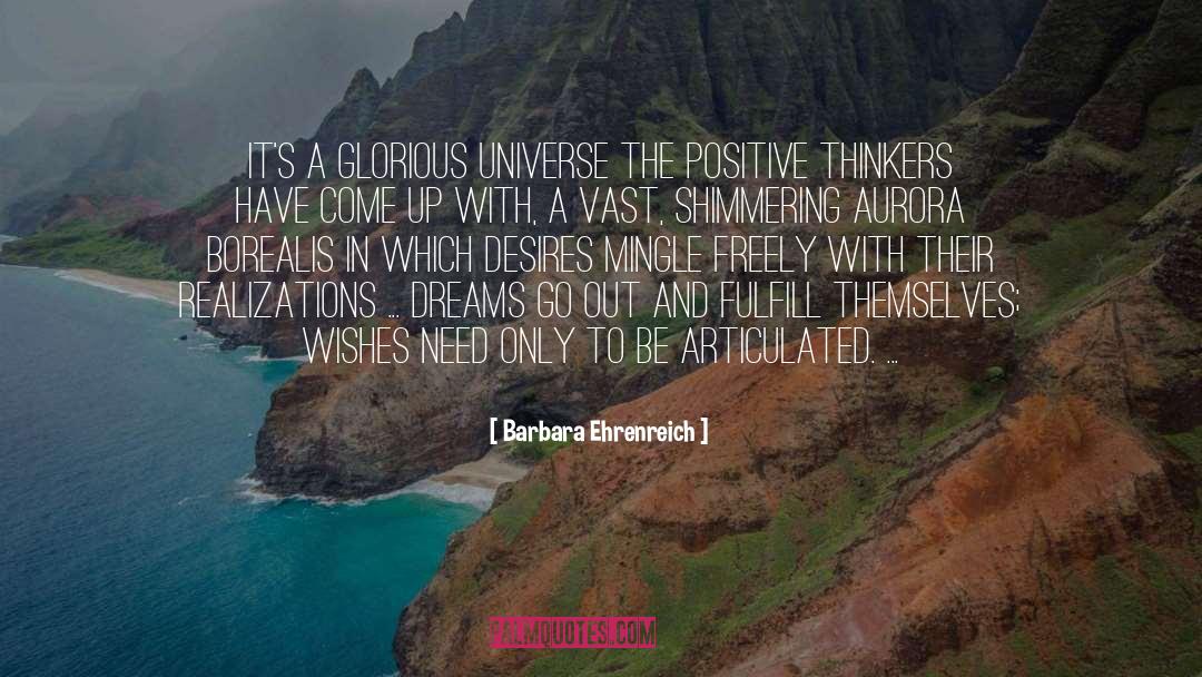 Barbara Ehrenreich Quotes: It's a glorious universe the