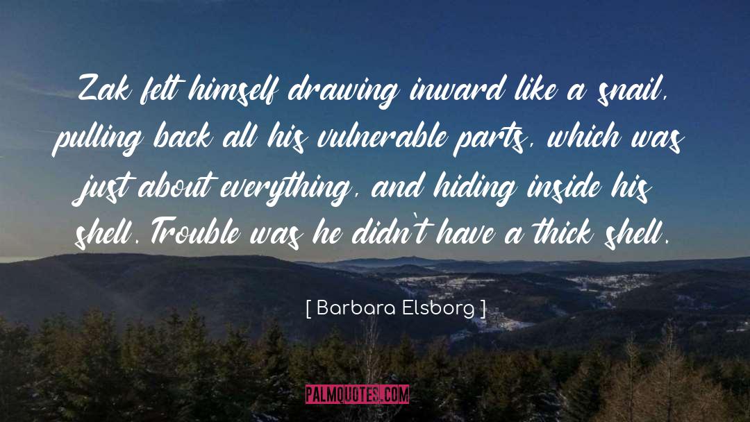 Barbara Elsborg Quotes: Zak felt himself drawing inward