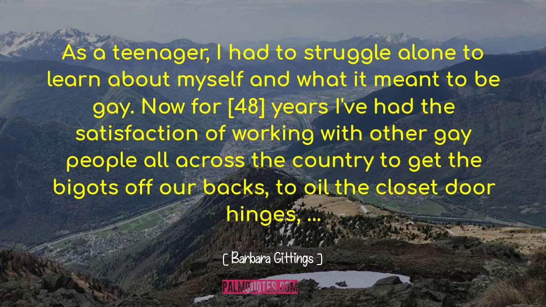 Barbara Gittings Quotes: As a teenager, I had