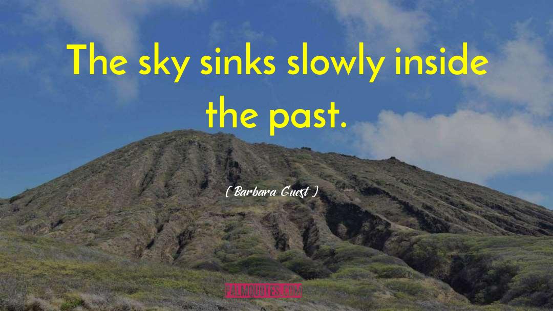 Barbara Guest Quotes: The sky sinks slowly inside