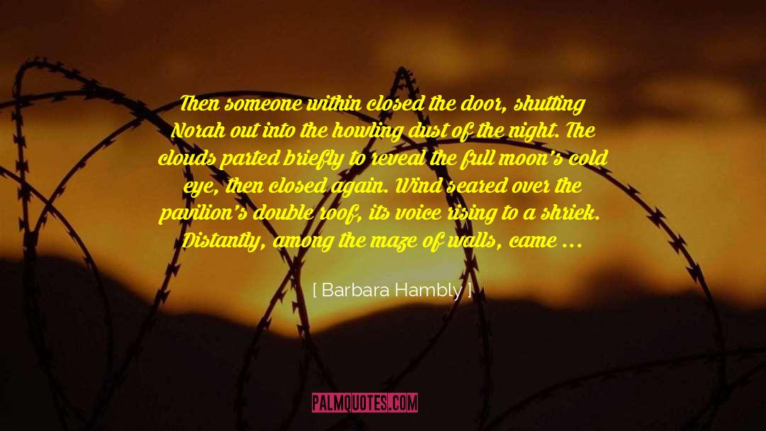 Barbara Hambly Quotes: Then someone within closed the