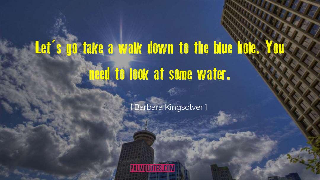 Barbara Kingsolver Quotes: Let's go take a walk