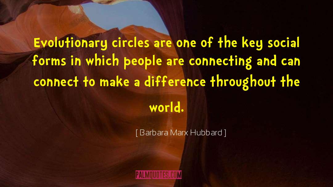 Barbara Marx Hubbard Quotes: Evolutionary circles are one of