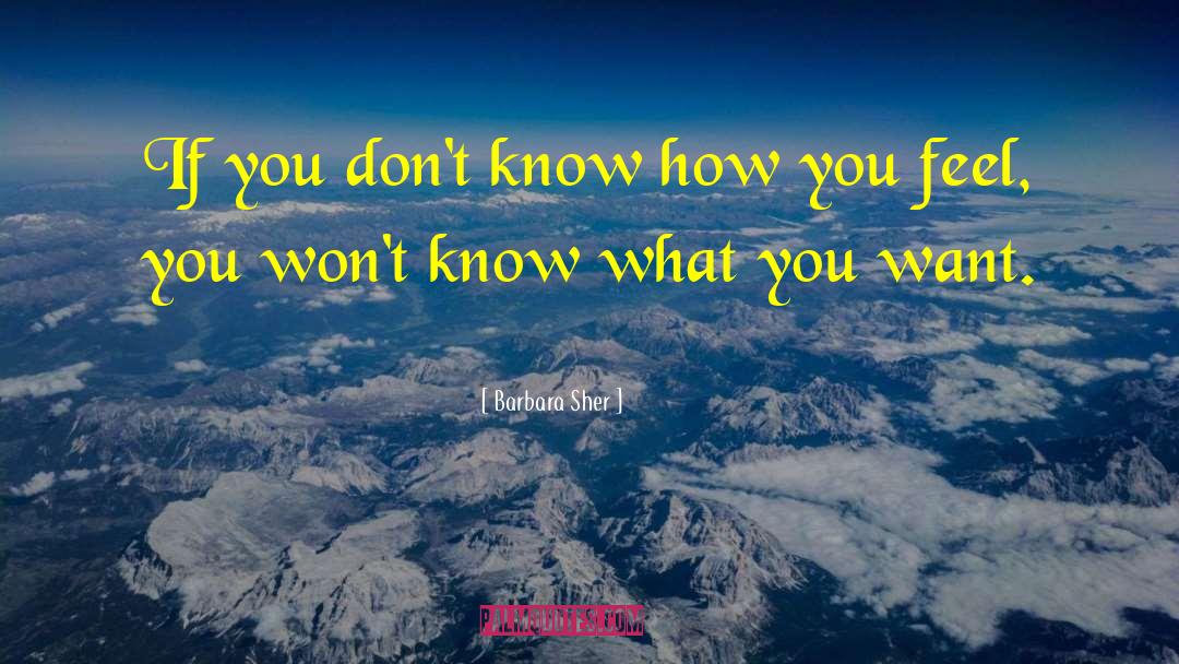 Barbara Sher Quotes: If you don't know how