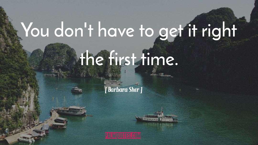 Barbara Sher Quotes: You don't have to get