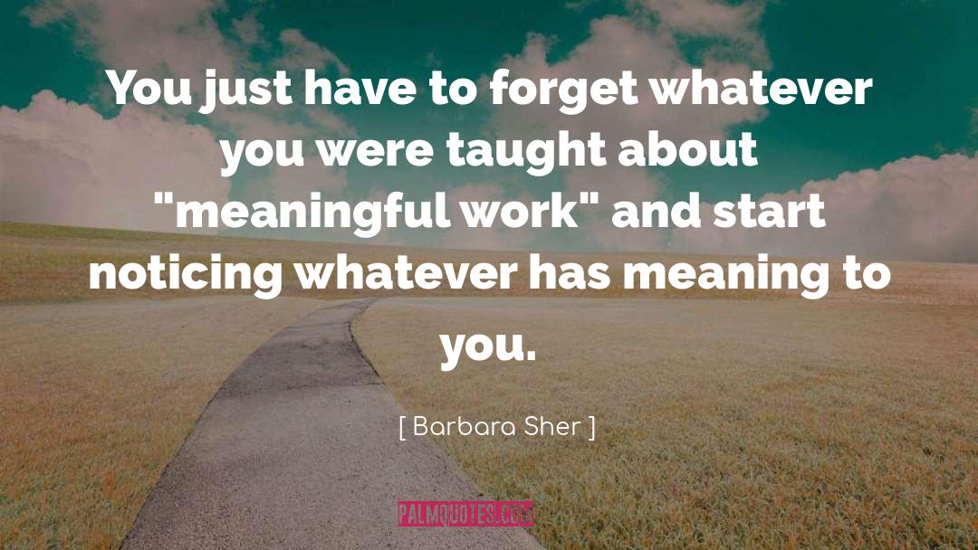 Barbara Sher Quotes: You just have to forget