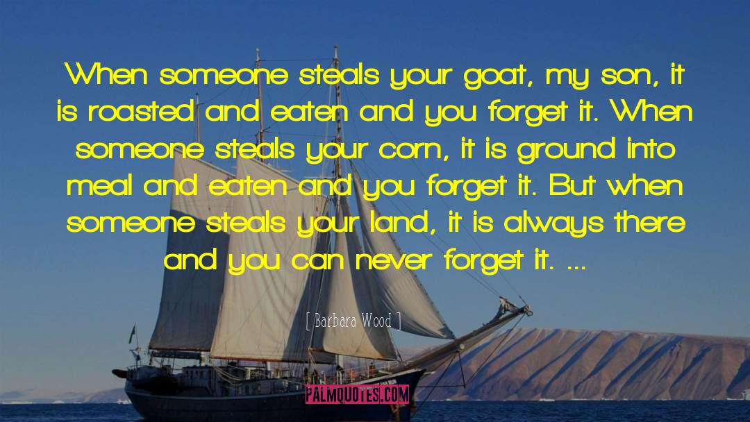 Barbara Wood Quotes: When someone steals your goat,