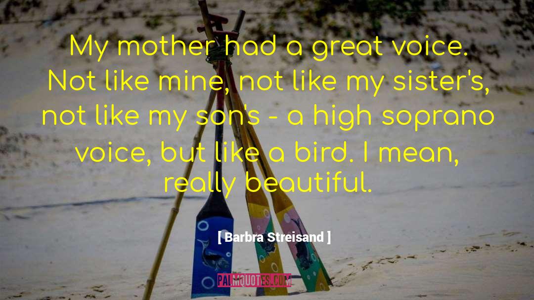 Barbra Streisand Quotes: My mother had a great