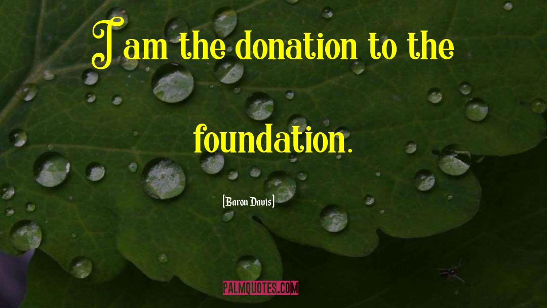 Baron Davis Quotes: I am the donation to