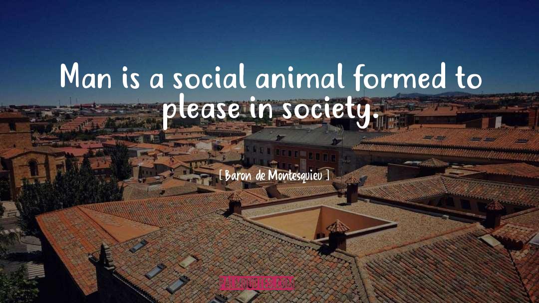 Baron De Montesquieu Quotes: Man is a social animal