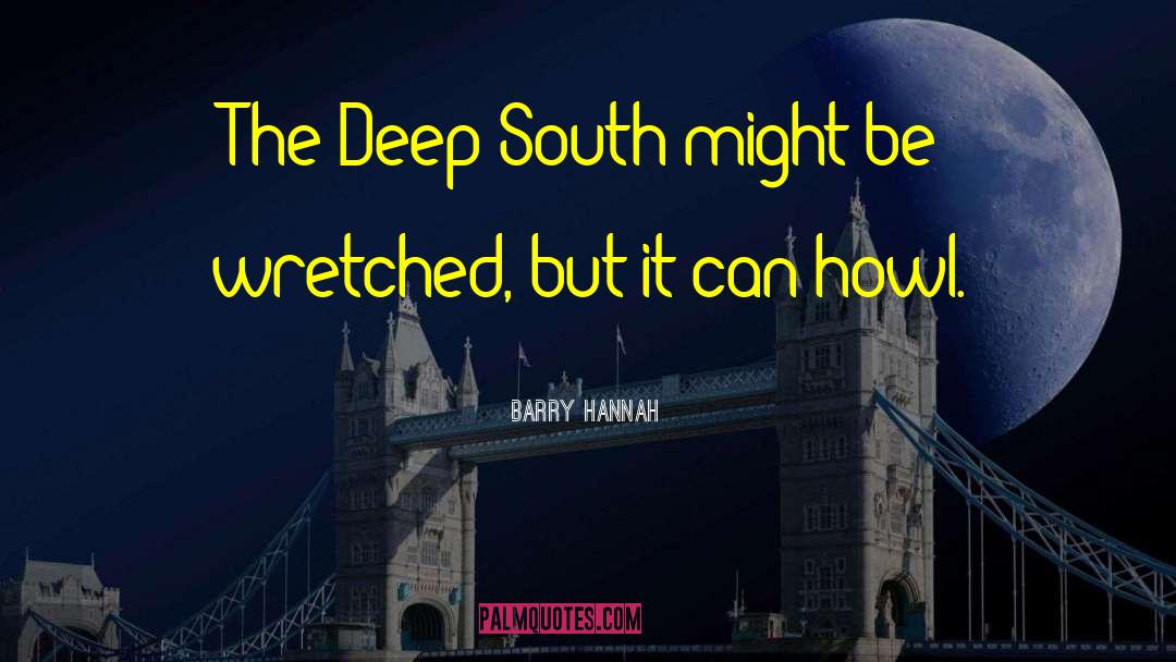 Barry Hannah Quotes: The Deep South might be