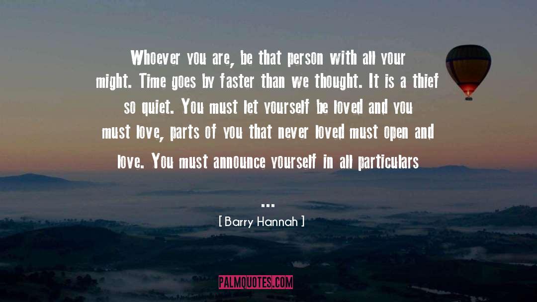 Barry Hannah Quotes: Whoever you are, be that