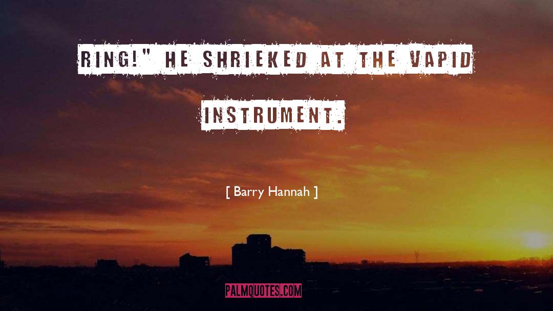 Barry Hannah Quotes: Ring!