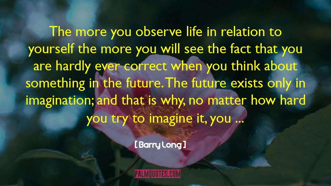 Barry Long Quotes: The more you observe life