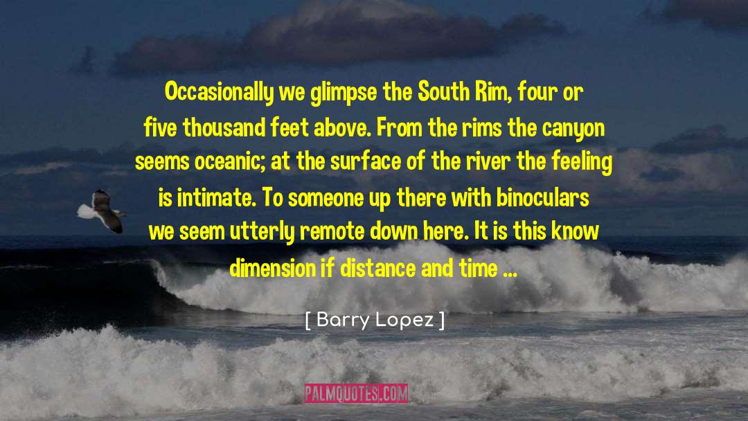 Barry Lopez Quotes: Occasionally we glimpse the South