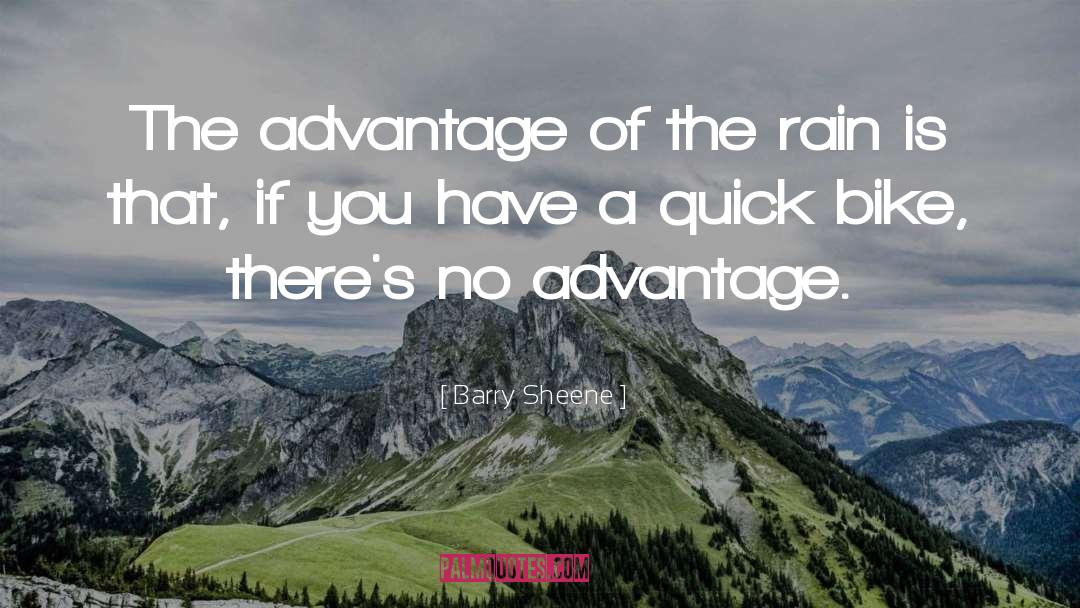 Barry Sheene Quotes: The advantage of the rain