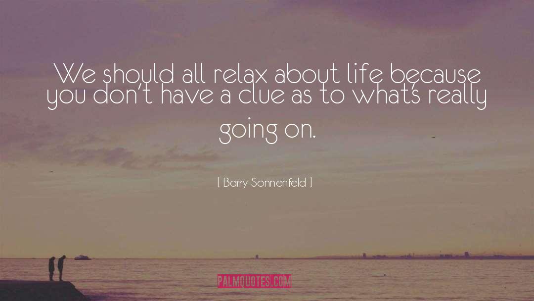 Barry Sonnenfeld Quotes: We should all relax about