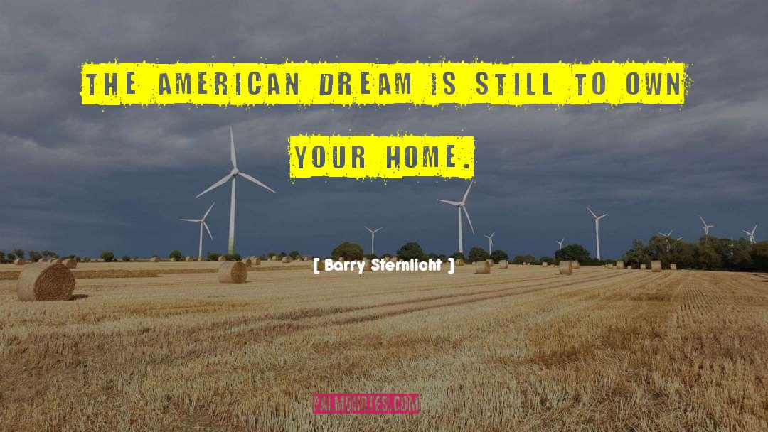 Barry Sternlicht Quotes: The American dream is still