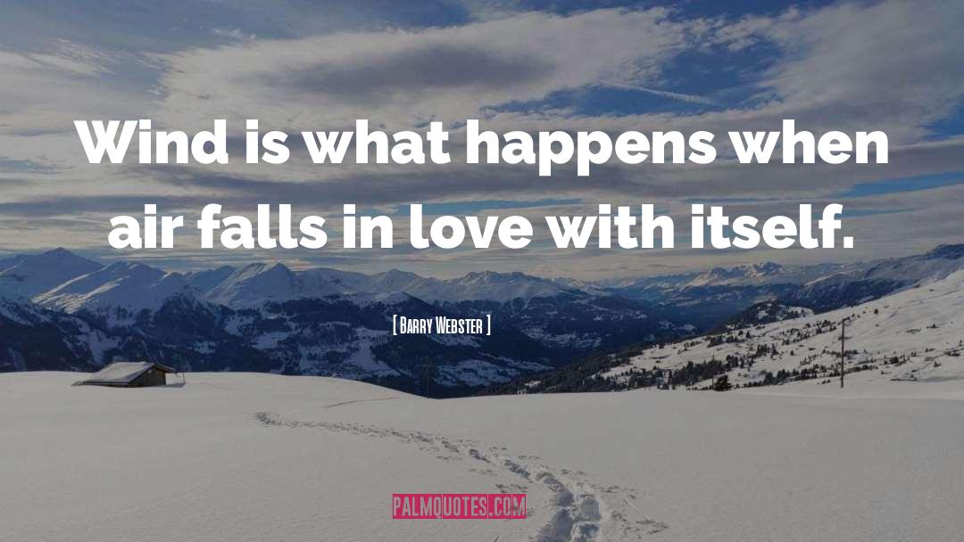 Barry Webster Quotes: Wind is what happens when