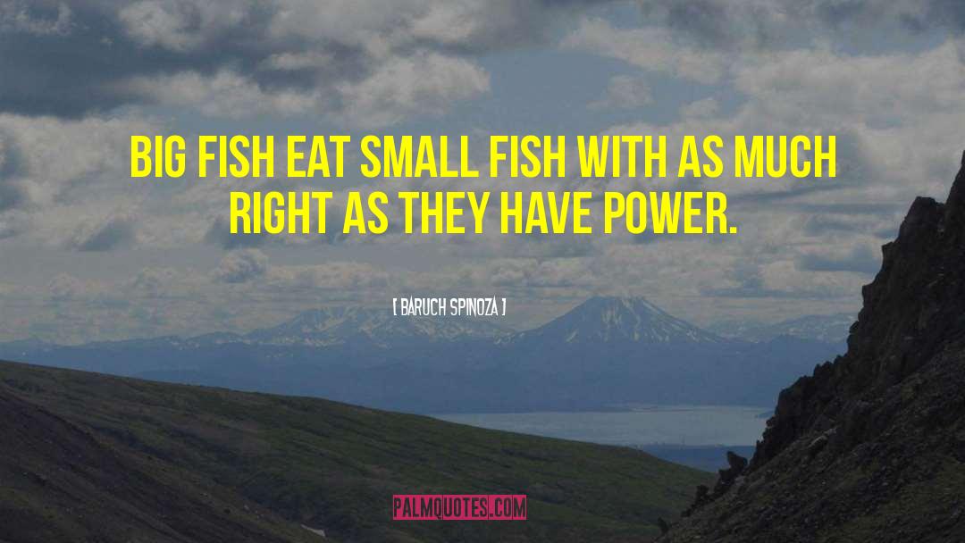 Baruch Spinoza Quotes: Big fish eat small fish