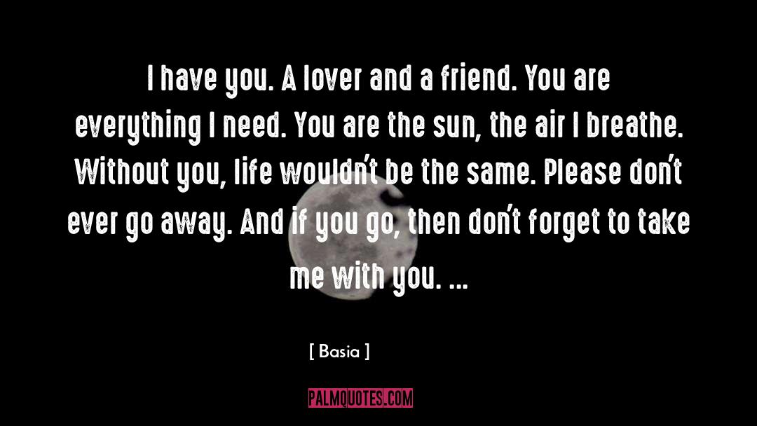 Basia Quotes: I have you. A lover