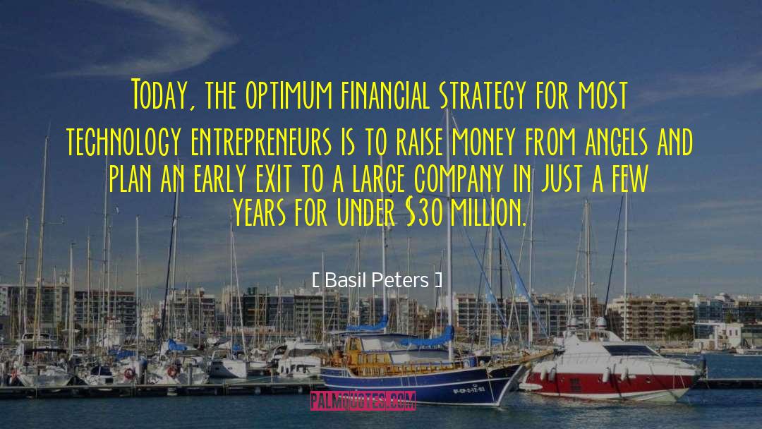Basil Peters Quotes: Today, the optimum financial strategy